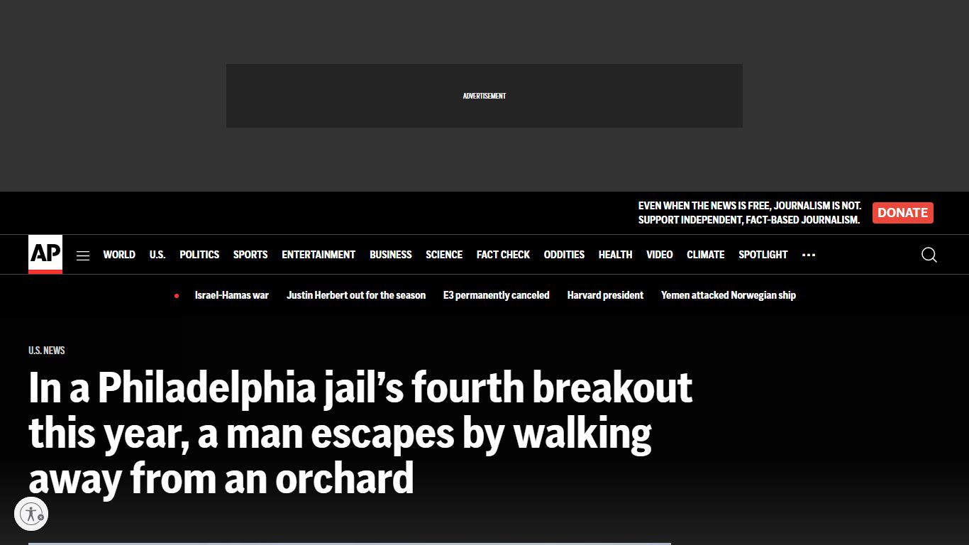 In a Philadelphia jail's fourth breakout this year, a man escapes by ...